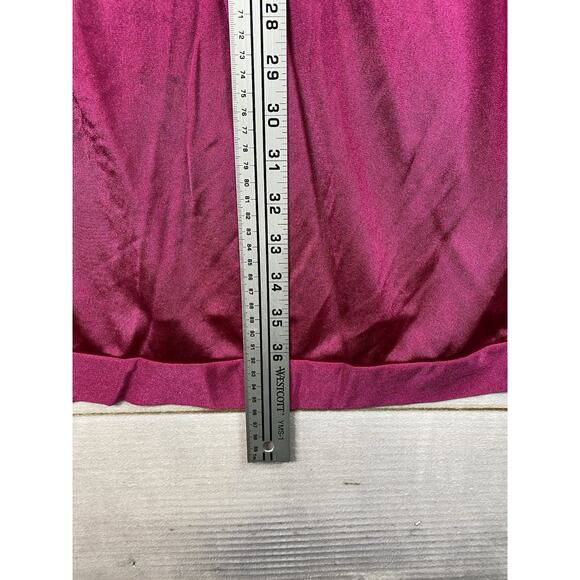 Vtg Vanity Fair Silky Nightgown Sz L Pink Nightie Sleeveless Satin V Neck - Picture 4 of 8